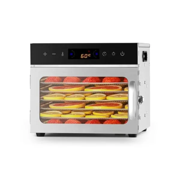 Dehydratorer>6 Bakker Mad Dehydrator Maskine, Rustfrit Stål 400W, Jerky Frugt Tørring Egenskaber