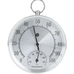 10 cm termometer/hygrometer med ophængningsring til indendørs hjemmelager/kontor/drivhus Online