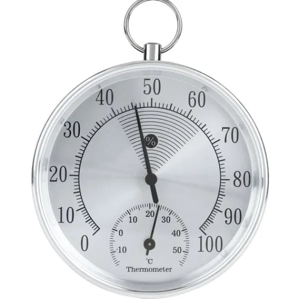 10 cm termometer/hygrometer med ophængningsring til indendørs hjemmelager/kontor/drivhus Online