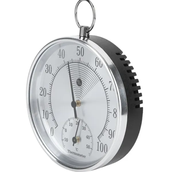 10 cm termometer/hygrometer med ophængningsring til indendørs hjemmelager/kontor/drivhus Online