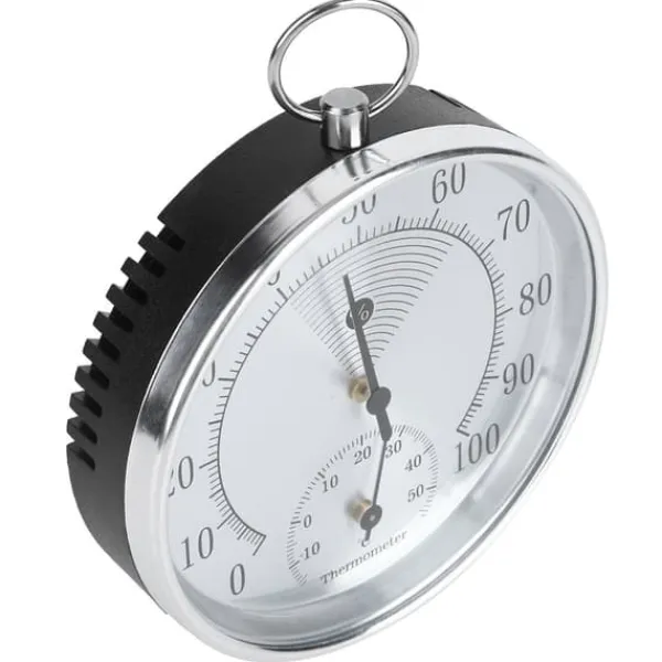 10 cm termometer/hygrometer med ophængningsring til indendørs hjemmelager/kontor/drivhus Online