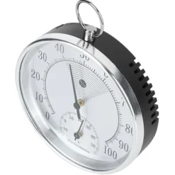 10 cm termometer/hygrometer med ophængningsring til indendørs hjemmelager/kontor/drivhus Online