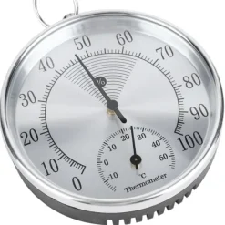 10 cm termometer/hygrometer med ophængningsring til indendørs hjemmelager/kontor/drivhus Online