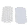 37 Grids Ice Mould Flexibel Silikon Honeycomb Hemlagad Food Supplement Box Iskubbricka Vit med lock Best