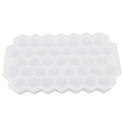 37 Grids Ice Mould Flexibel Silikon Honeycomb Hemlagad Food Supplement Box Iskubbricka Vit med lock Best