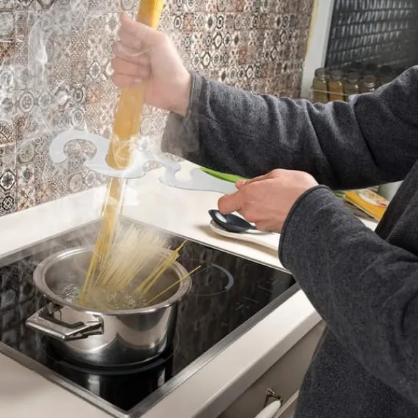 4 huller rustfri stål spaghettimåler S-formet spaghettilineal praktisk holdbar køkkenmadlavningsgadgets Outlet