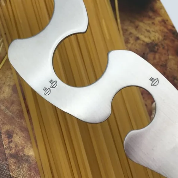 4 huller rustfri stål spaghettimåler S-formet spaghettilineal praktisk holdbar køkkenmadlavningsgadgets Outlet