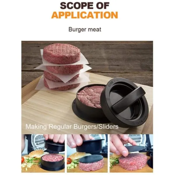 Pressere>3 i 1 fyldte Burger Hamburger Mold Maker Sliders Køkkenudstyr