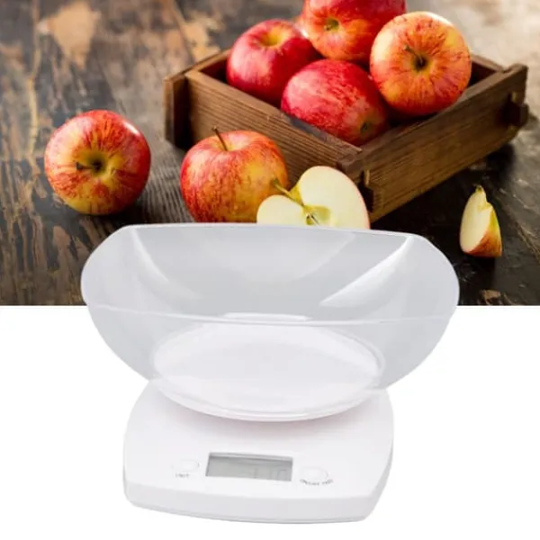 Køkkenvægte>5 kg digital køkkenvægt G OZ LB enhedsskiftende fødevarevægt med skål til måling af fødevarevægt