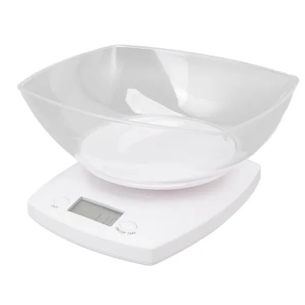 Køkkenvægte>5 kg digital køkkenvægt G OZ LB enhedsskiftende fødevarevægt med skål til måling af fødevarevægt