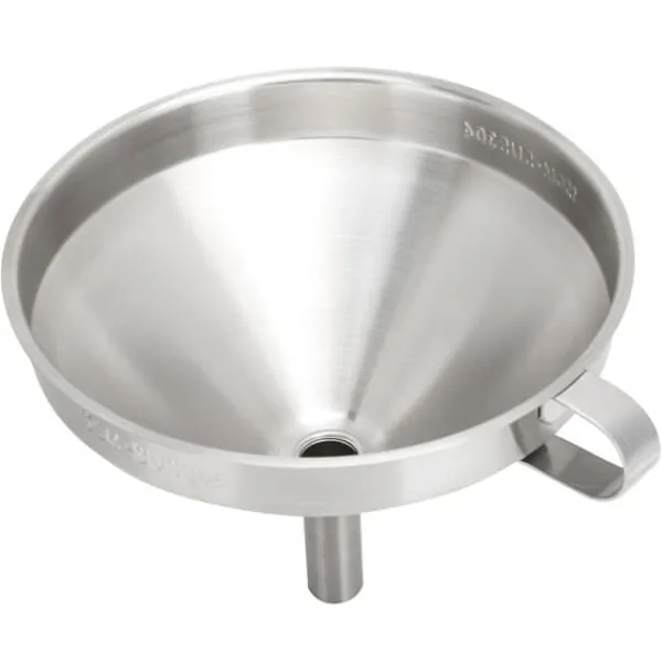 304 køkkentragt i rustfrit stål med filter til overførsel af flydende, tørre ingredienser, 15 cm mundingsdiameter Clearance