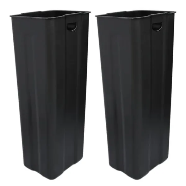 60 L Dubbla Soptunnor med pedaler | Svart Outlet