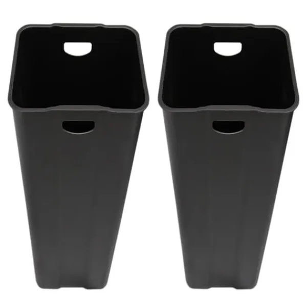 60 L Dubbla Soptunnor med pedaler | Svart Outlet