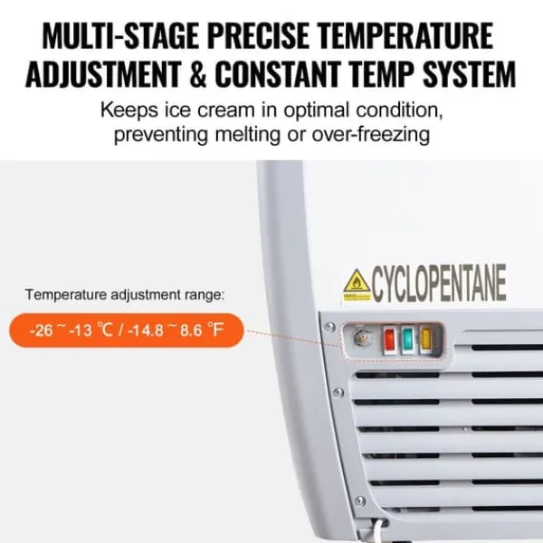 158 L Kommerciel Gelato Dyppefryseskab, Is-udstillingsskab, Hurtig Køling, Energi Effektiv, Digital Temperaturkontrol Best