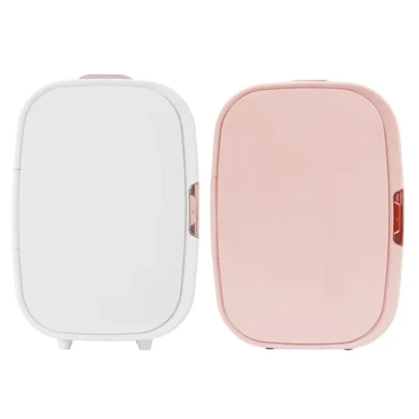 Køleskabe>12 L mini makeup-køleskab, kosmetik-køler med køle- og varmefunktion, til hjem og bil, elfenbensfarvet