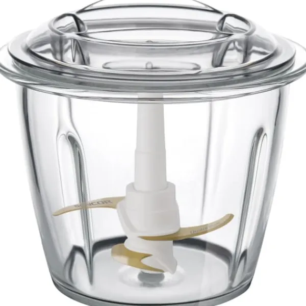 Mixere & Blendere>1,5 L minihakker med glasbeholder.