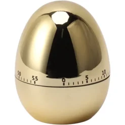 Æggeure>60 Minutters Æg Model Mekanisk Timer Madlavning Vækkeur Manuel Timer til Køkken Guld