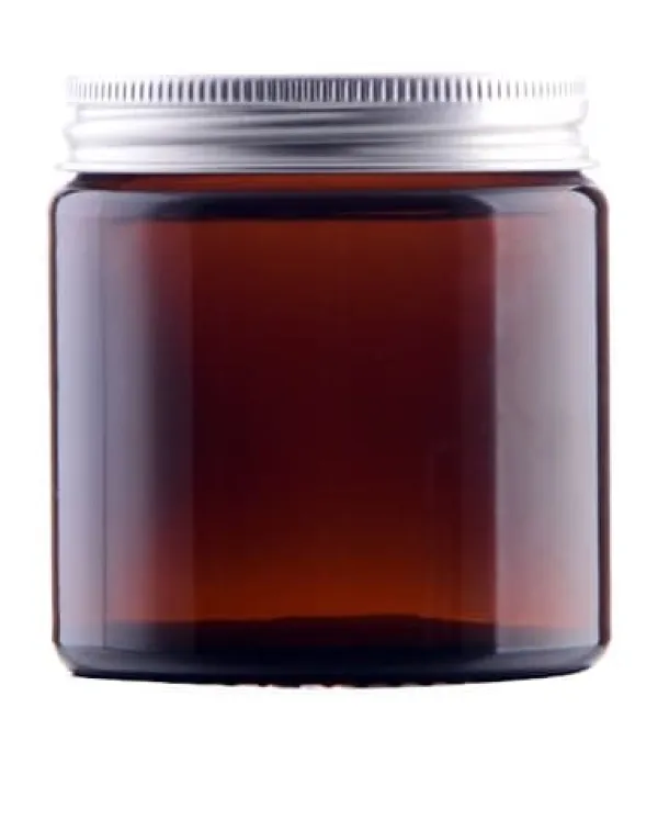 Honningkrukker>120 ml brun glaskrukke 58/R3 + låg 4 farver at vælge imellem!