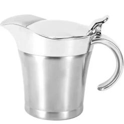 Saucekander>750 ml Gravy Boat 304 rostfri såskanna dubbelväggig biffsåsgryta med lock