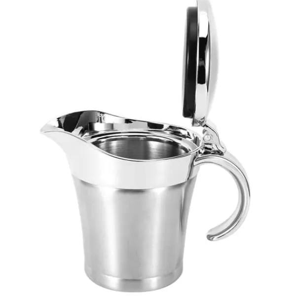 Saucekander>750 ml Gravy Boat 304 rostfri såskanna dubbelväggig biffsåsgryta med lock
