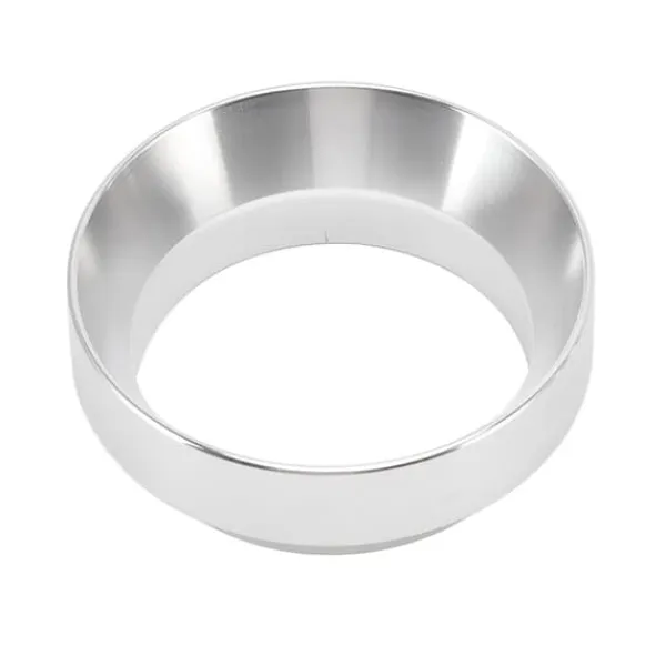 Kaffemaskiner Til God Kaffe>51 mm doseringstragt anti-flyvende pulver aluminiumslegering universelle doseringsringe med magnet til husholdningskafferi sølv