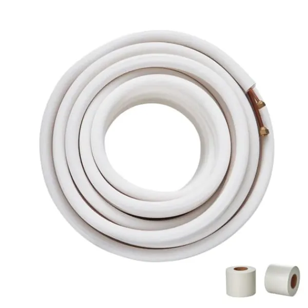 15240 mm Mini Split Line Sæt med 6,4 & 9,5 mm kobberrør og 3-lags isolering til aircondition og varmepumper. Ideelt til HVAC-systemer. Hot