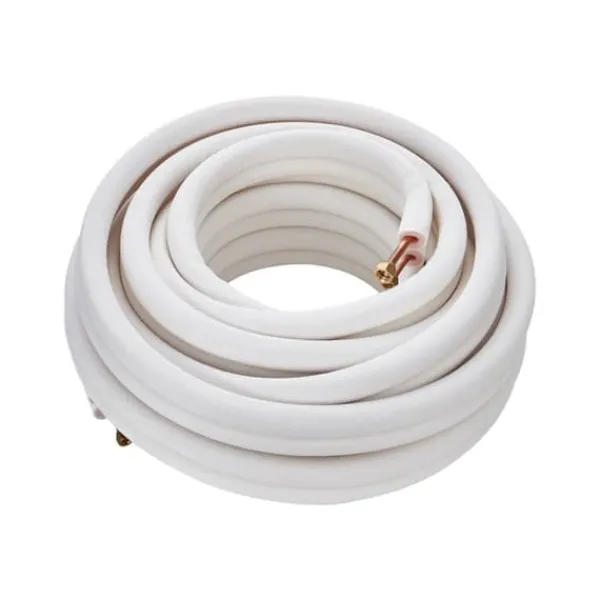 15240 mm Mini Split Line Sæt med 6,4 & 9,5 mm kobberrør og 3-lags isolering til aircondition og varmepumper. Ideelt til HVAC-systemer. Hot