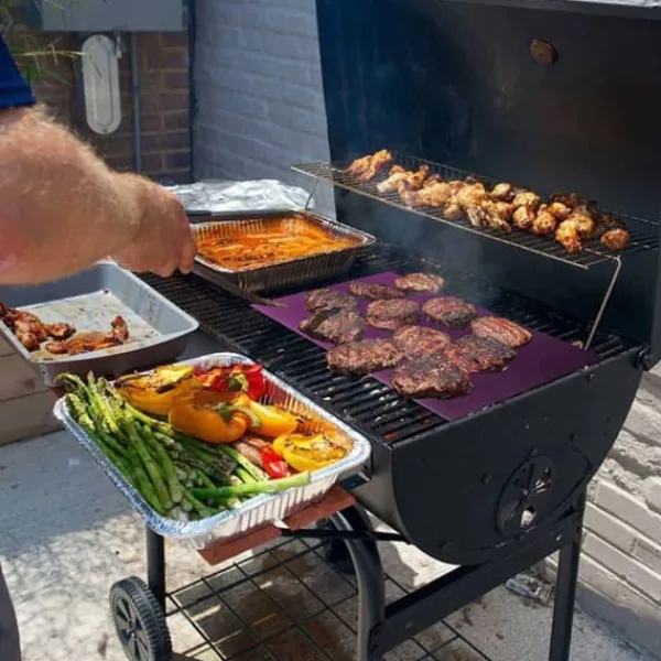 Griller>5 -Pack Grill Mat - Genanvendelig ikke -stick 40x33cm
