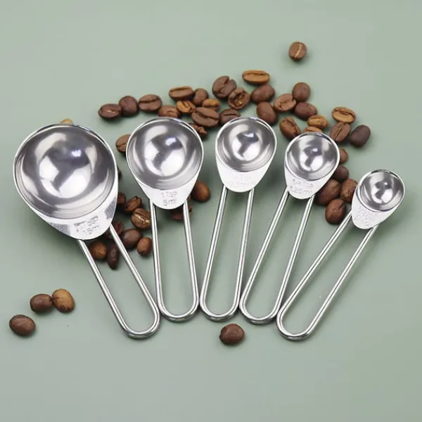 5 pakker Målekop skesæt til bagning madlavning 15/5/2,5/1,25/0,75 ml Clearance