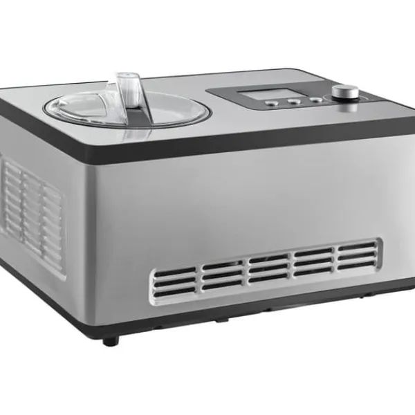 2 Quart Automatisk Ismaskine til Yoghurt & Gelato, Elektrisk, Sølvfinish Hot