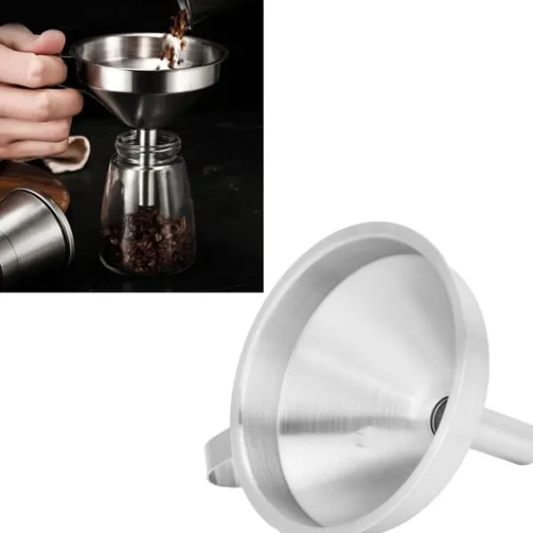 Tragte>304 Rustfrit Stål Påfyldningstragt Separatorisk Olie Øl Kaffe Vand Flydende Tragt Køkkenredskab Lille Størrelse 11cm