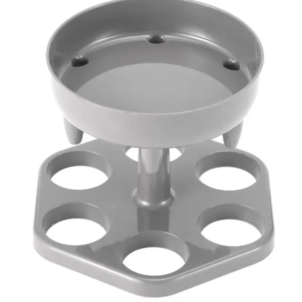 6 Shotglas Dispenser Holder Roterende Spiritus Dispenser Vinreol Hylde Festartikler Grå
