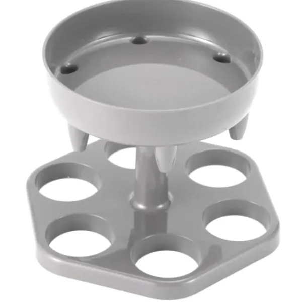6 Shotglas Dispenser Holder Roterende Spiritus Dispenser Vinreol Hylde Festartikler Grå