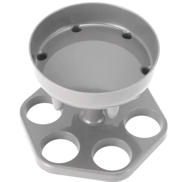 6 Shotglas Dispenser Holder Roterende Spiritus Dispenser Vinreol Hylde Festartikler Grå