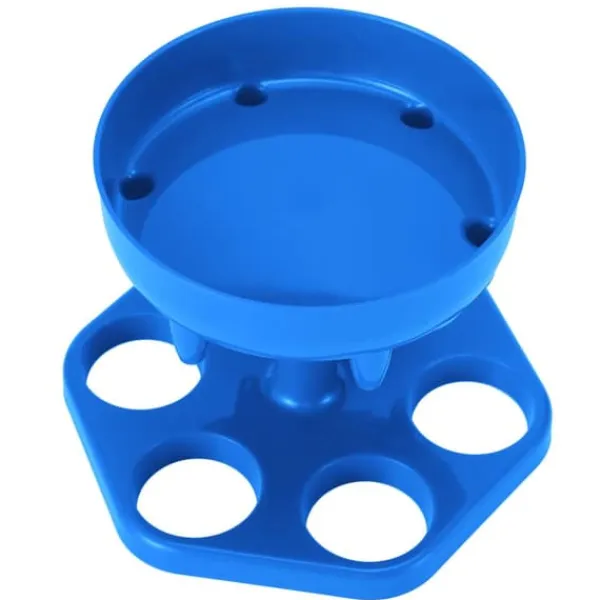 Vinflaskeholdere>6 Shotglas Dispenser Holder Roterende Spiritus Dispenser Vinreol Hylde Festartikler Blå