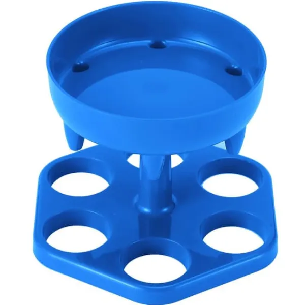 Vinflaskeholdere>6 Shotglas Dispenser Holder Roterende Spiritus Dispenser Vinreol Hylde Festartikler Blå