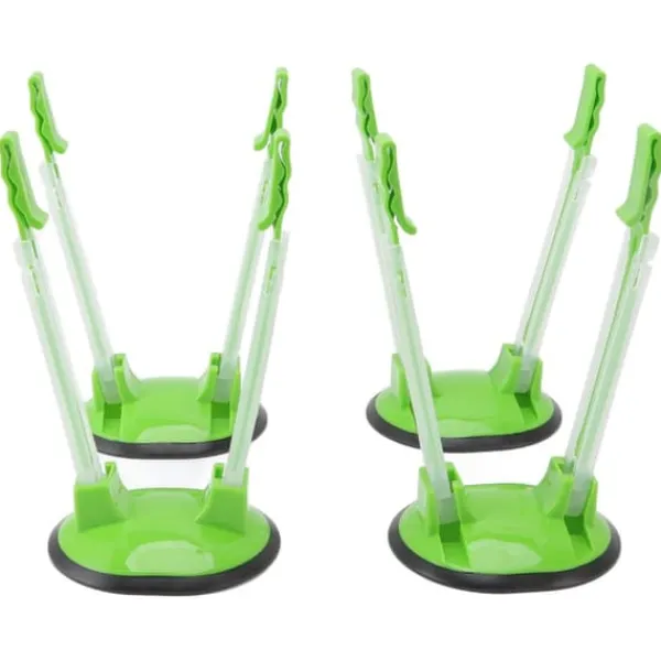 Madopbevaringsposer>4 st plastpåshållare ställ Handsfree Fryspåsar Hållare med halkfri bas för kök