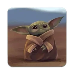 Bordskånere Til Glas>2 STK Baby Yoda Coastere