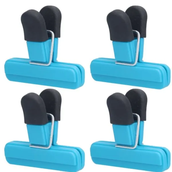 10 stk Food Clip ABS Chip Bag Clip God forsegling og multifunktion skridsikker klip til køkken BlueSmall Hot