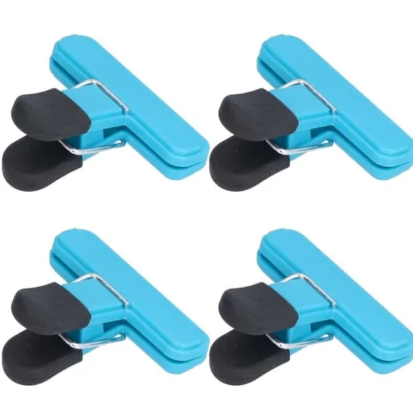 10 stk Food Clip ABS Chip Bag Clip God forsegling og multifunktion skridsikker klip til køkken BlueSmall Hot