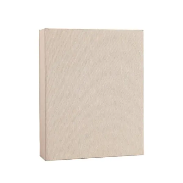 2 stk. fotoalbum (beige farve) – rummer op til 200 stk. 6-tommer fotos, jutebetrukket fotoalbum, mindebog, stor Discount
