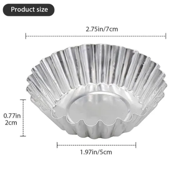 30 stk. æggetærteforme mini aluminium kagemuffinforme dåser pander non-stick cupcake kageforme køkken genanvendelige bageværktøjer Hot