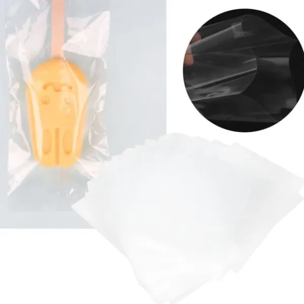 Madopbevaringsposer>100 stk. isposer gennemsigtige rektangulære slik-chokoladeposer til hjemmebryllup udendørs 10x16cm
