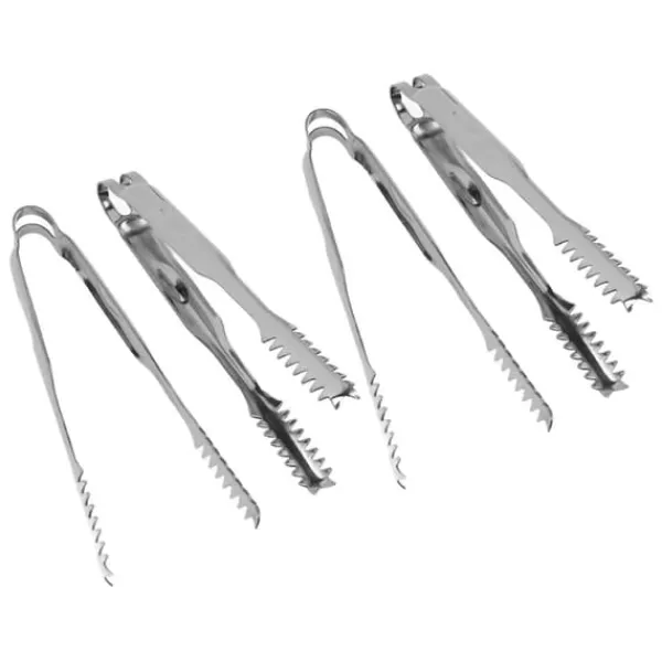10 STK Istænger Madtænger Rustfrit stål Nem at rengøre Stærkt greb Alsidigt til festkøkken Grill BBQ Bar 19,4 cm / 7,6 tommer Clearance