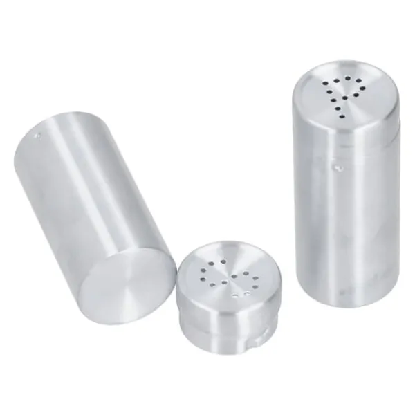 Salt- & Peberstrøere>2 stk Krydderikrukke i rustfrit stål Krydderiflaske Salt og peber shaker Køkkenværktøj Rustfrit stål farve