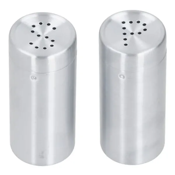 Salt- & Peberstrøere>2 stk Krydderikrukke i rustfrit stål Krydderiflaske Salt og peber shaker Køkkenværktøj Rustfrit stål farve