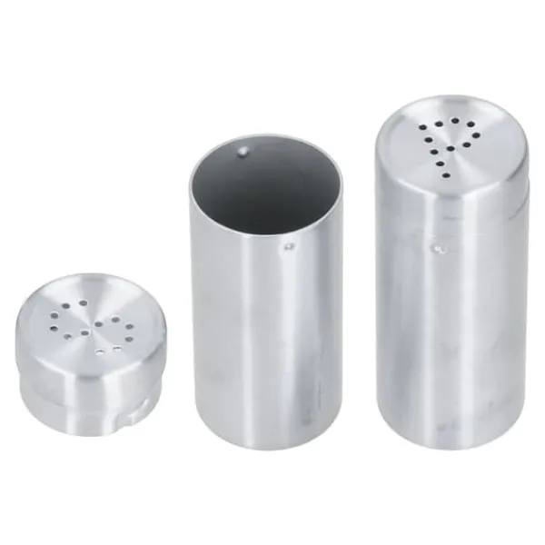 Salt- & Peberstrøere>2 stk Krydderikrukke i rustfrit stål Krydderiflaske Salt og peber shaker Køkkenværktøj Rustfrit stål farve