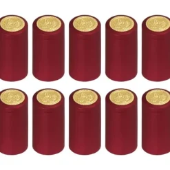 100 stk. krympesikre vinflaskedæksler, krympedæksler til vinkældre og køkkener, røde 30 mm Discount