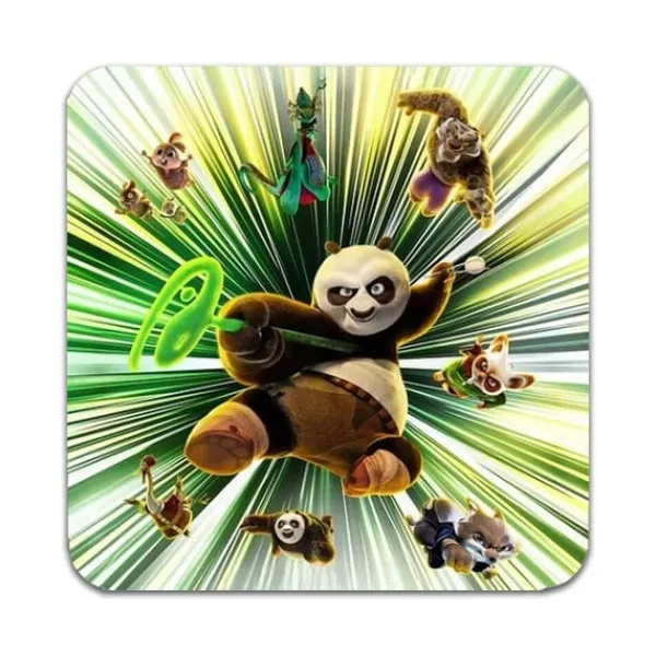 Bordskånere Til Glas>2 STK Kung Fu Panda 4 Coastere
