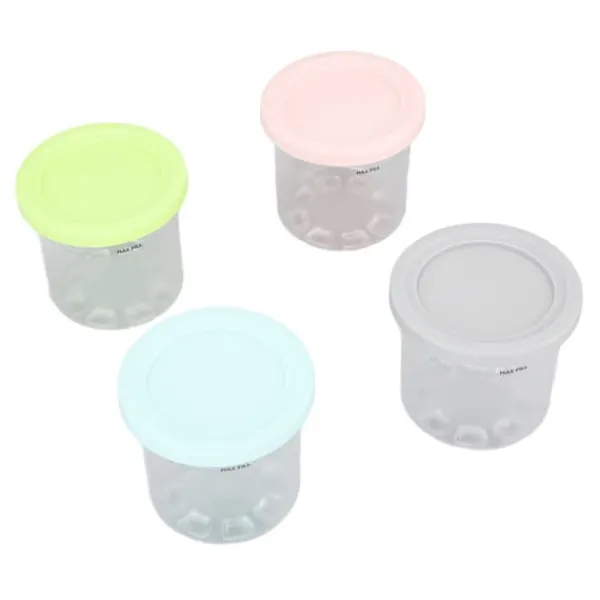 4 stk. plastikisdåser som erstatning for Ninja NC299AMZ NC300s-serien Creami-ismaskiner New